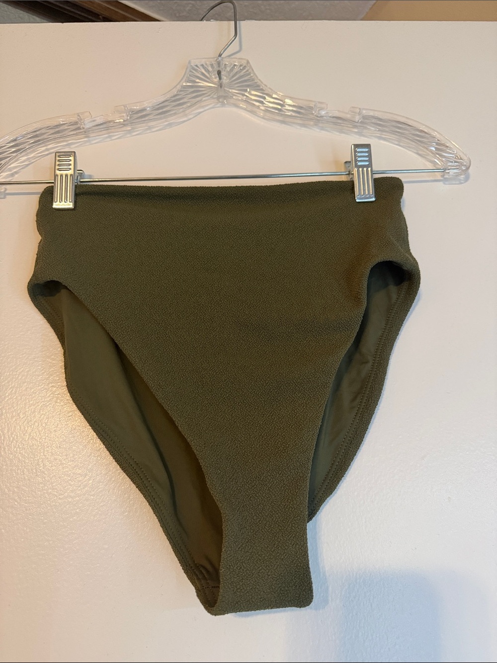 Nuuds high waisted bottoms in darkest olive